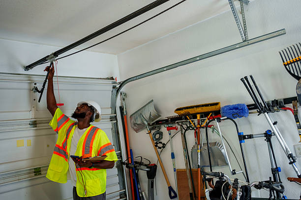 Professional Garage Door Panel Replacement technician working in Radium Springs, NM